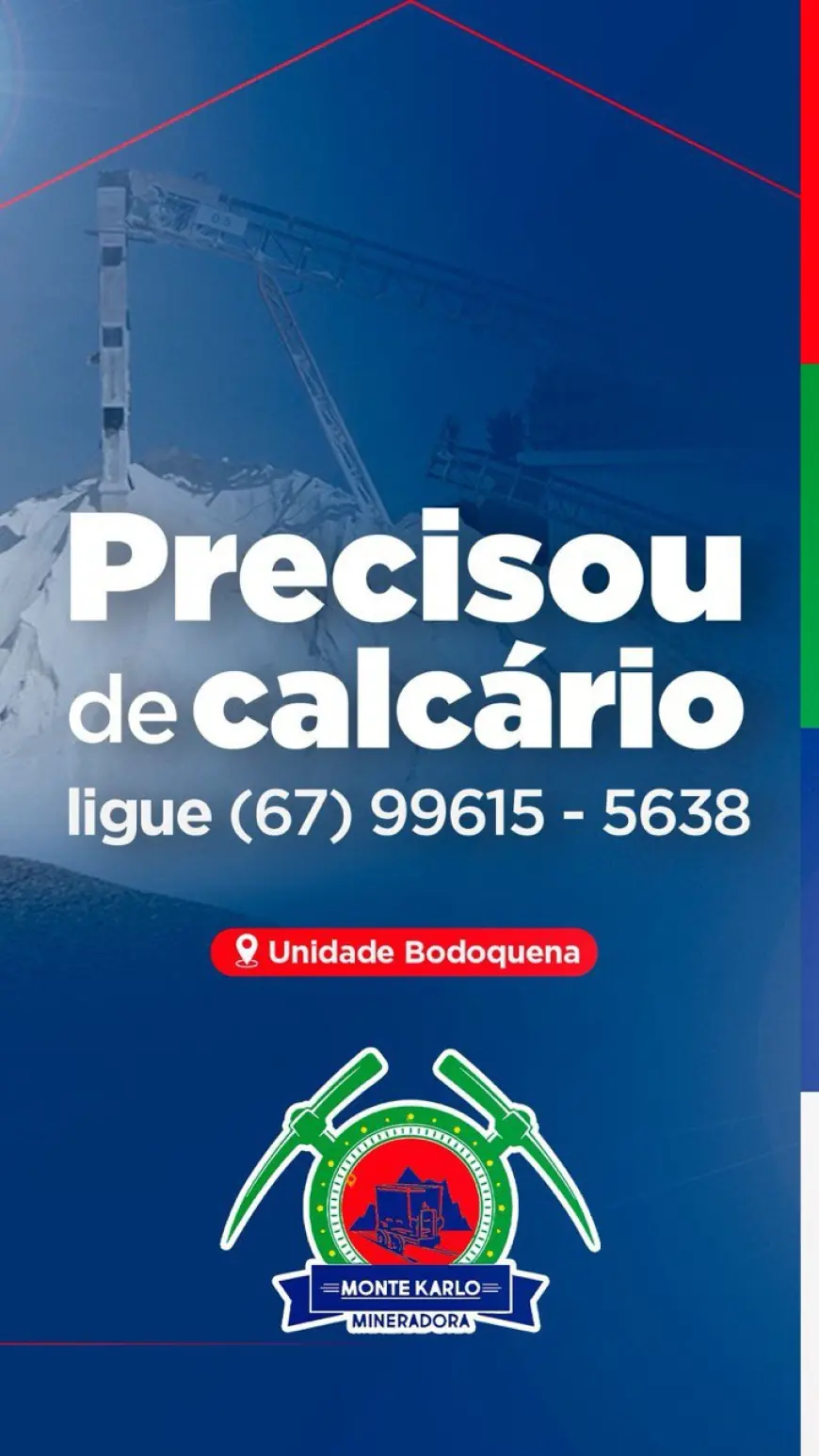 Mineradora Monte Karlo amplia oferta de calcário na região de Bodoquena e em vários estados brasileiros