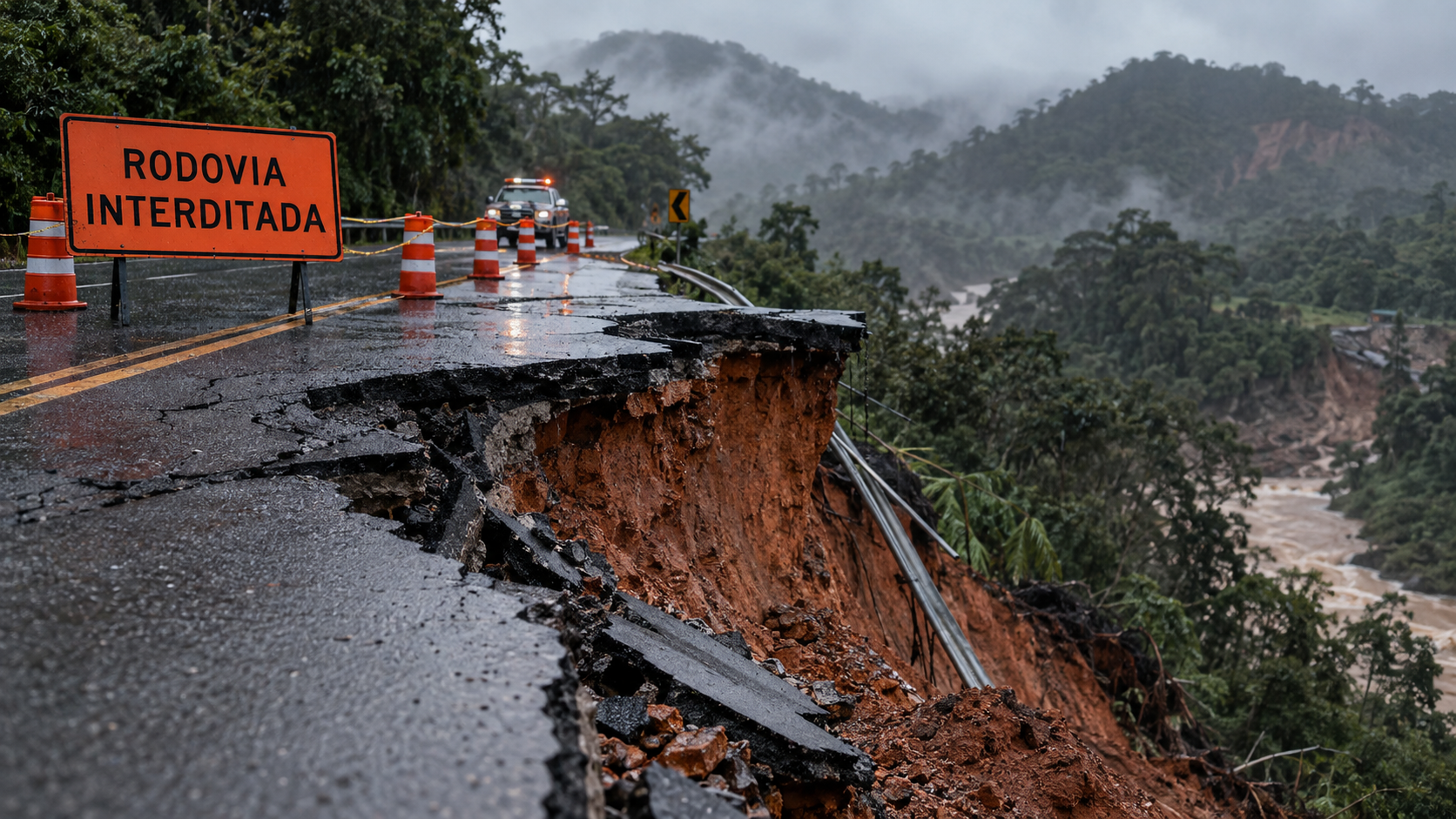 Temporal no Paraná deixa mais de 14 mil afetados, bloqueia rodovias e isola município